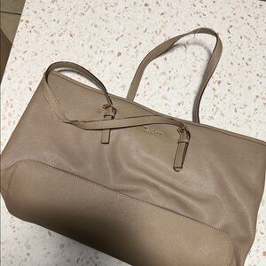 Michael Kors Beige Leather Tote